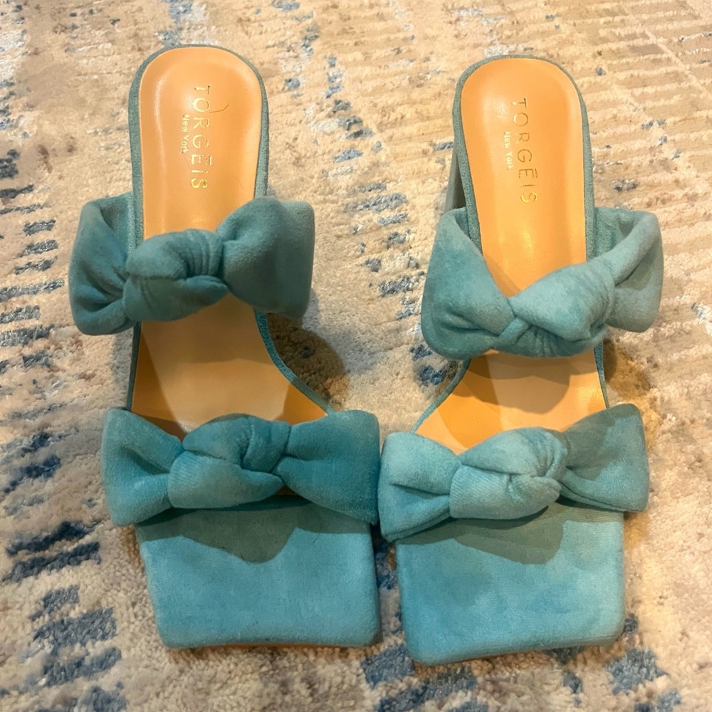 Torgeis Blue Women's Heel Sandals